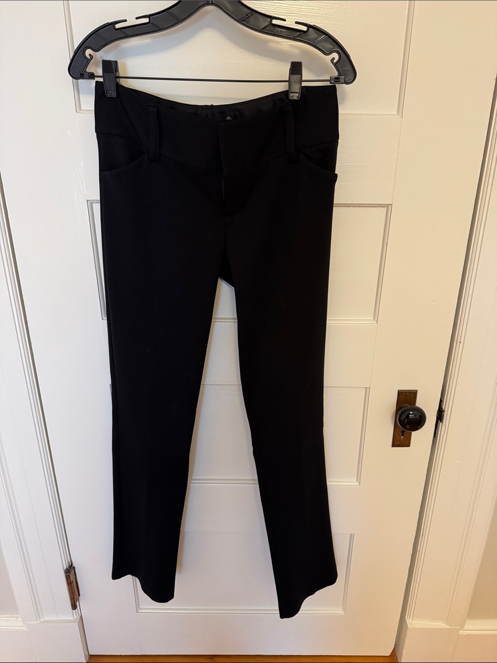 Alice + Olivia Black Boot-Cut Dress Pants